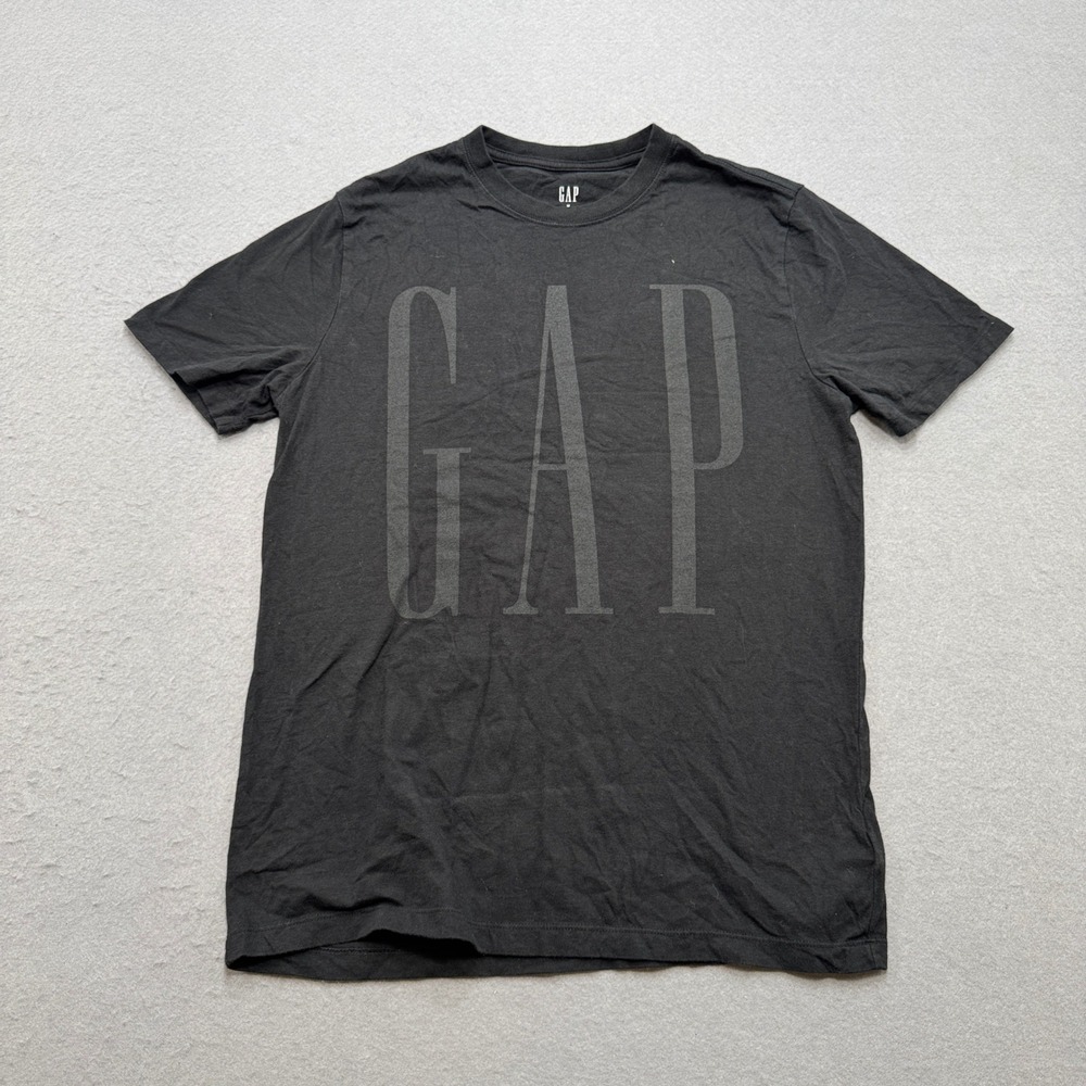 Gap T-Shirt Men's Medium Black Graphic Short Sleeve Cotton Everyday Soft Casual
